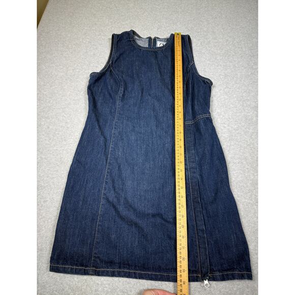 Zara Womens Size XL Denim Sleeveless Mini Dress - Picture 5 of 8
